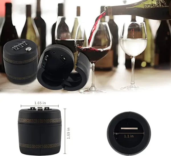 Candado para botellas de vino | Cerradura de combinación para botellas de vino